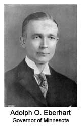 Photo of Adolph O. Eberhart, Governor of Minnesota