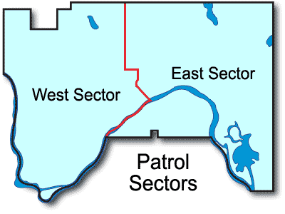 Map of East and West Sectors